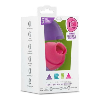 Aria Flutter Tongue Purple - Powerful Clitoral and Nipple Stimulator for Women - Adult Naughty Store