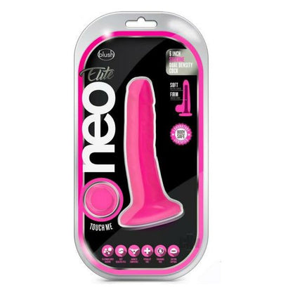 Neo Elite D Dense Cock 6 Pink - Sensationally Realistic Dual Density Silicone Dildo for Intense Pleasure - Model NE-DC6P