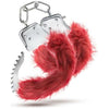 Temptasia Plush Fur Cuffs - Seductive Burgundy Red - Model XYZ - Unisex - Wrist Restraints for Sensual Role Play