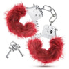 Temptasia Plush Fur Cuffs - Seductive Burgundy Red - Model XYZ - Unisex - Wrist Restraints for Sensual Role Play