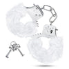 Temptasia Plush Fur Cuffs White Handcuffs - Luxurious Adjustable Furry Bondage Restraints for Couples