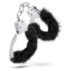 Temptasia Plush Fur Cuffs - Black Handcuffs - Model X123 - Unisex - Sensual Bedroom Bondage - Black - Adult Naughty Store