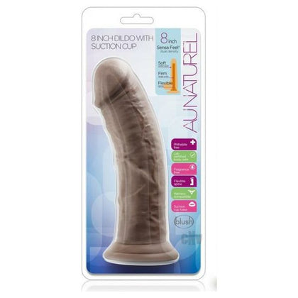 Au Naturel Sensa Feel 8 Inch Dual Density Dildo with Suction Cup - Model W-Suction 8 Choco - For All Genders - Intense Pleasure - Brown - Adult Naughty Store