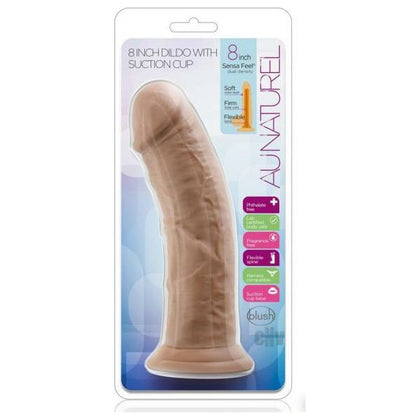 Au Naturel Sensa Feel 8 Inch Dildo with Suction Cup - Mocha - Realistic Dual Density Pleasure Toy for All Genders - Adult Naughty Store