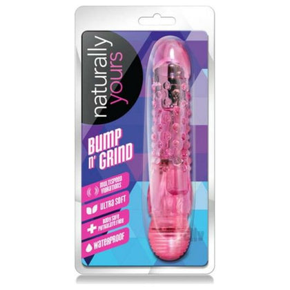 Naturally Yours Bump N Grind Pink - Powerful Waterproof Vibrating Dildo for Intensified Pleasure