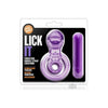 Introducing the PleasureMax Lick It Vibrating Double Strap Cock Ring Purple - Model X1: The Ultimate Couples' and Solo Pleasure Enhancer - Adult Naughty Store