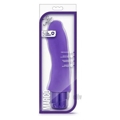 Luxe Marco Purple Girthy Realistic Vibrating Dildo - Model MRP-001 - For Enhanced G-Spot Stimulation - Women - Purple