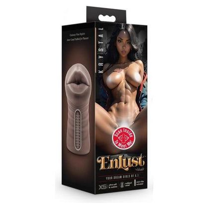 Introducing the Enlust Krystal Vibe Stroker - Model EK-VS101: Luxurious Brown AI Partner for Men, with Supreme Oral Sensation 🌟