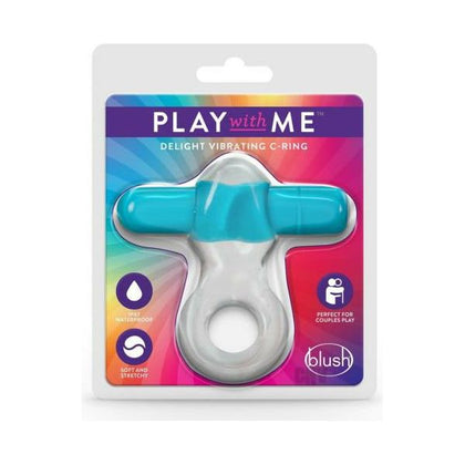Introducing the Exquisite Pleasure Enhancer: Play With Me Delight Vibrating C-Ring Blue