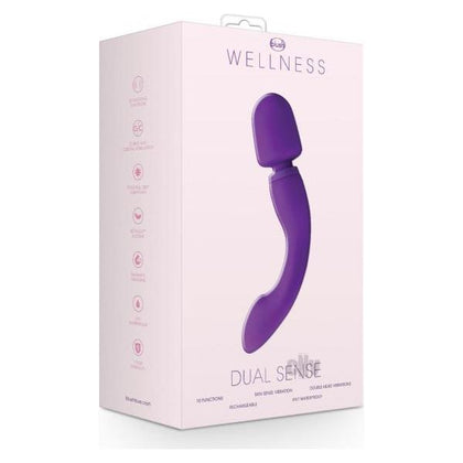 Wellness Dual Sense Purple - Powerful Dual Massaging Stimulation Vibrator - Model DS-200 - For All Genders - Full Body Pleasure - Lavender - Adult Naughty Store