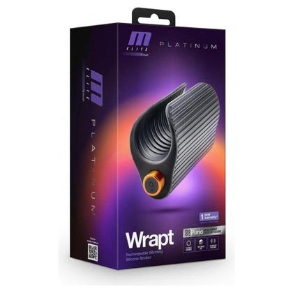 Elite Platinum Wrapt Black - Versatile Ribbed Stroker for Mind-Blowing Pleasure