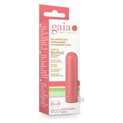 Gaia Eco Rechargeable Bullet Vibrator - Coral - Model GEB-001 - Unisex - Clitoral Stimulation - Adult Naughty Store