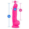 Neo 7.5 inches Dual Density Cock with Balls - Realistic Pink Dildo for Women and Men, Anal and Vaginal Pleasure - Model N7DDB-PINK - Adult Naughty Store