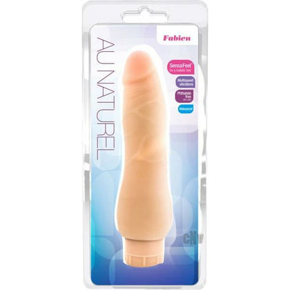 Au Naturel Fabien Beige Vibrating Dildo - Powerful Dual Density Pleasure Toy for Vaginal and Anal Stimulation