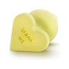 Introducing the SensaSilk Naughty Candy Hearts Yellow Butt Plug - Model NCH-001: A Playful Pleasure for All Genders in a Sunny Shade
