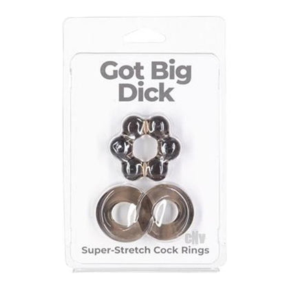 Powerbullet Big Dick Black 2-Pack Cock Rings for Enhanced Erections - Model BD-2 - Male - Pleasure Enhancer - Black - Adult Naughty Store