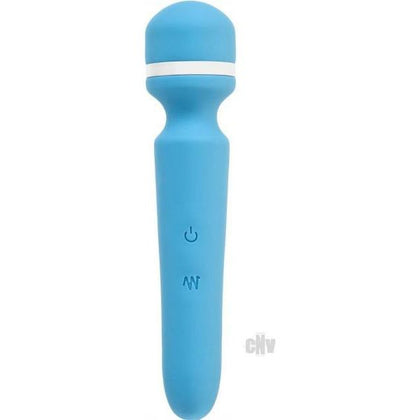 Wonderlust Destiny Blue Rechargeable Silicone Wand Vibrator - Model WLD-001 - For Women - Intense Pleasure - Blue