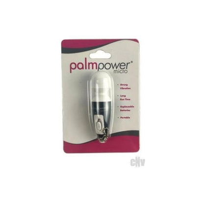 PalmPower Micro Compact Vibrating Massager PMM-001 - Unisex Pleasure Device for Targeting Intimate Zones - Sleek Black