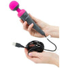 Palm Power Plug & Play Pink Body Massager - Powerful USB-Powered Vibrating Wand for Intense Pleasure - Adult Naughty Store