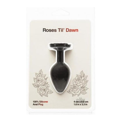 Introducing the Roses Til Dawn MD Black Silicone Anal Plug | Model No. RTD-MD01 | For All Genders | Anal Pleasure | Black