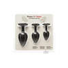 Roses Til Dawn Silicone Anal Plug Kit - Black - Perfect for All Levels and Genders