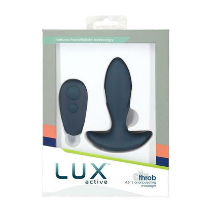 Lux Active Throb W-remote 4.5 Blue Anal Pulsating Plug for Couples - Adult Naughty Store