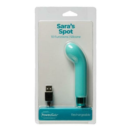 PowerBullet Saras Spot Teal: Compact 2-in-1 G-Spot Vibrator for Ultimate Pleasure - Adult Naughty Store