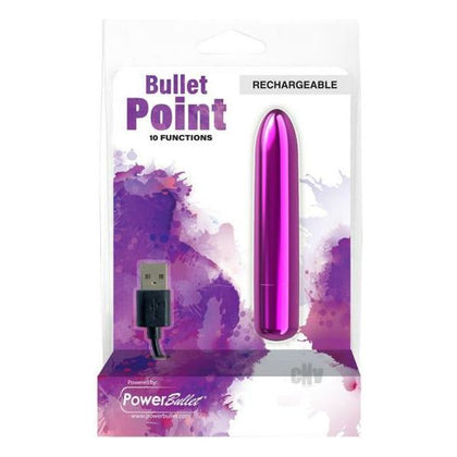 PowerBullet Bullet Point Purple - Powerful 4-Bullet Vibrator for Intense Pleasure - Adult Naughty Store