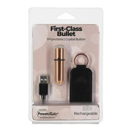 BMS Powerbullet First Class Mini Bullet Rose - Compact and Powerful Pleasure for All Genders - Intense Stimulation for Clitoral Bliss - Model PBFC-MB001 - Rose Gold - Adult Naughty Store