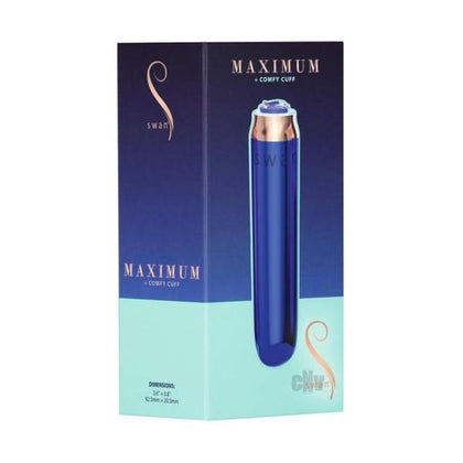 Swan Maximum Rechargeable Bullet Vibrator - Model SMX-2001 - Unisex Pleasure - Blue - Adult Naughty Store