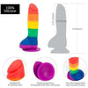 Addiction Justin 8-Inch Rainbow Silicone Dildo - Model J8-175 - Unisex Pleasure Toy - Vibrant Pride Colours - Adult Naughty Store