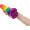 Addiction Justin 8-Inch Rainbow Silicone Dildo - Model J8-175 - Unisex Pleasure Toy - Vibrant Pride Colours - Adult Naughty Store