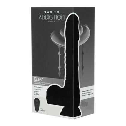 Naked Addiction Rotate Thrust 8.6 Noir - Premium Silicone Dual Action Thrusting Dildo for Intense Pleasure - Model 8.6 Noir - Adult Naughty Store