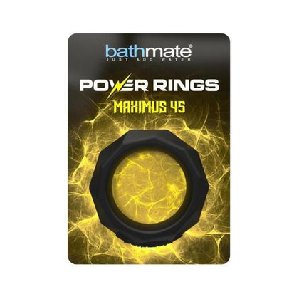Bathmate Power Ring Maximus 45 - Silicone Male Stamina Enhancer - Pleasure Ring for Longer Lasting Performance - Black