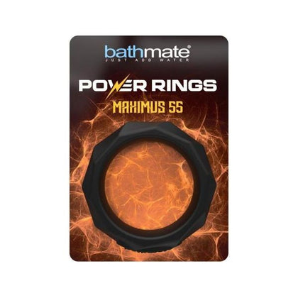 Bathmate Power Ring Maximus 55 - Silicone Male Stamina Enhancer for Intense Pleasure - Black