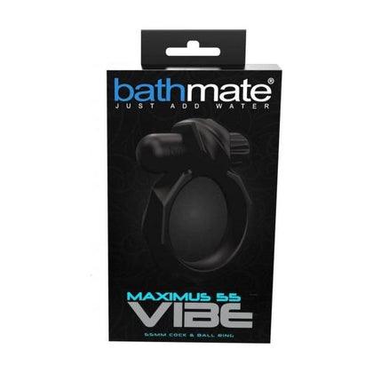 Bathmate Maximus Vibe 55 - Powerful Silicone Cock and Ball Vibrator for Mind-Blowing Orgasms - Men's Pleasure Toy in Deep Black