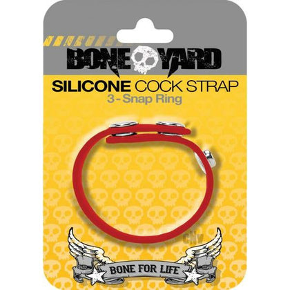 Boneyard Silicone Cock Strap Red - Ultimate Stamina Enhancer for Men - Model X3S - Red - Intensify Pleasure and Extend Performance