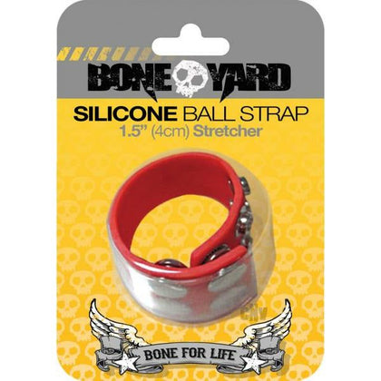 Boneyard Silicone Ball Strap Red - Premium Comfort and Durability for Men's Pleasure