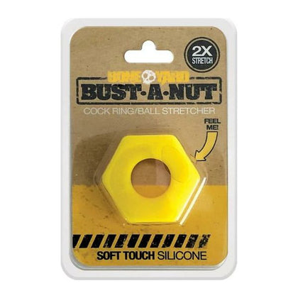 Boneyard Bust a Nut Cock/Ball Ring - Model BNY-CBR-001 - Male - Enhances Erection and Provides Pleasure - Yellow