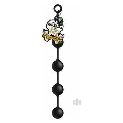 Introducing the SensaSilk™ Ass Ballz Large Black Anal Beads - Model AB-2000: The Ultimate Pleasure Experience for All Genders!