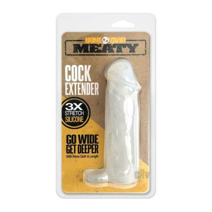 Boneyard Meaty Cock Extender - The Ultimate Silicone Male Enhancement Sleeve for Added Length and Girth - Model X1 - Male - Intensify Pleasure and Boost Confidence - Clear