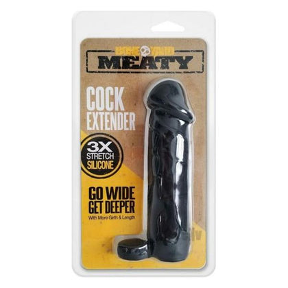 Boneyard Meaty Cock Extender Black - The Ultimate Silicone Male Enhancement Sleeve for Enhanced Pleasure