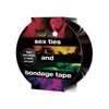 Black Bondage Tape: Self-Adhesive Restraint Play for Sensual Pleasure - Model BBT-20M - Unisex - Wrist, Ankle, and Blindfold Binding - 20 Meters