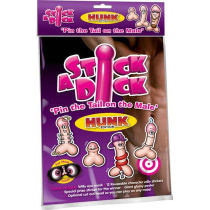 Introducing the Stick-a-Dick Hunk Parody Pin the Tail Game for Adults - The Ultimate Interactive Pleasure Experience - Adult Naughty Store