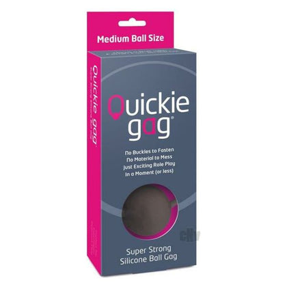 Introducing the Quickie Ball Gag Medium Black: A Sensual Silicone Bondage Essential for Submissive Pleasure - Adult Naughty Store