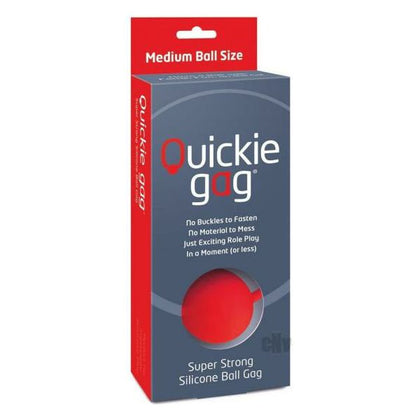 Introducing the SensualSilence Quickie Ball Gag Medium Red - Model SQBGM-01: Unleash Your Desires in Passionate Secrecy!