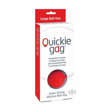 Quickie Silicone Ball Gag Large - Model QBG-1001 - Unisex - Oral Pleasure - Red