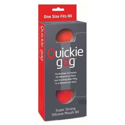 Introducing the SensaSilk Quickie Bit Gag - Model QBG-5000: The Ultimate Unisex Silicone Mouth Bit Gag for Exquisite Pleasure in Passionate Red