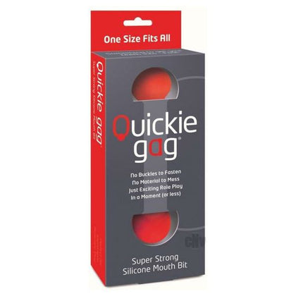 Introducing the SensaSilk Quickie Bit Gag - Model QBG-5000: The Ultimate Unisex Silicone Mouth Bit Gag for Exquisite Pleasure in Passionate Red - Adult Naughty Store