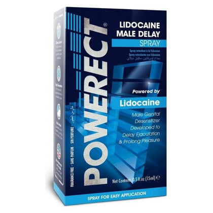 Powerect Lidocaine Delay Spray 15ml - Ultimate Pleasure Enhancer for Men, Intensify Intimacy and Extend Performance, Desensitizing Formula for Long-lasting Pleasure, Intense Sensation, Discreet and Effective, Clear